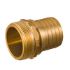 Hose coupling in brass with male thread and sawtooth pillar SHM for ferrule assembly